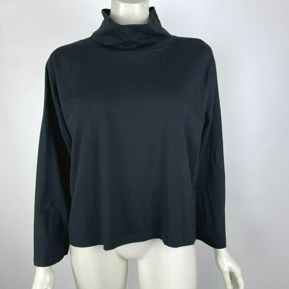 Eileen Fisher Tops - Eileen Fisher Long Sleeve Turtle Neck Boxy Top
